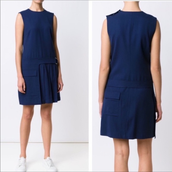 GREY Jason Wu NWT Size 0 Pleated Patch Pocket Wool Dress - Picture 9 of 9